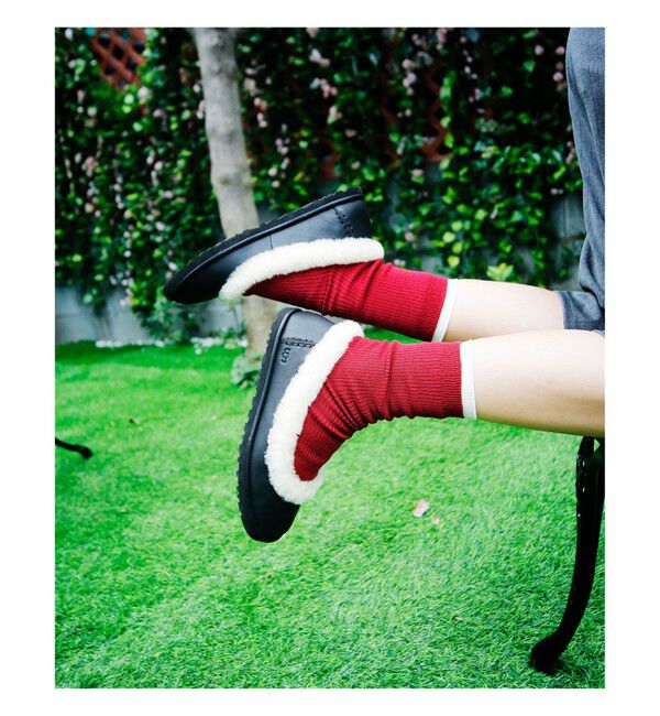 Ray BEAMS 「UGG(R) for Ray BEAMS / ZORA LEATHER BALLET FLAT」|その他|BLACK