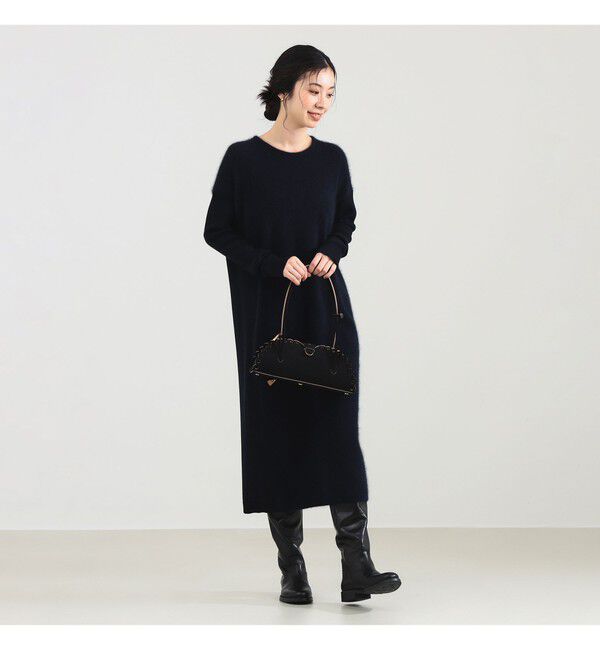 Demi-Luxe BEAMS 「フラッフィ クルーネック ニット ワンピース」|ワンピース|