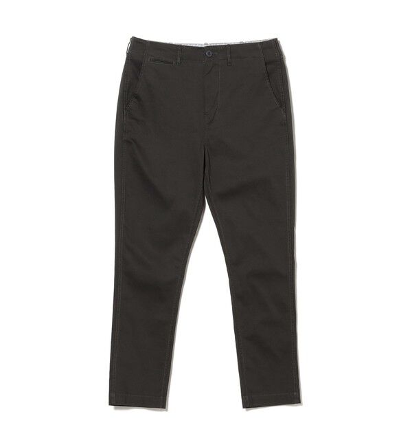 BEAMS「コットンピケ ストレッチ テーパード パンツ」|チノ|CHARCOAL GREY