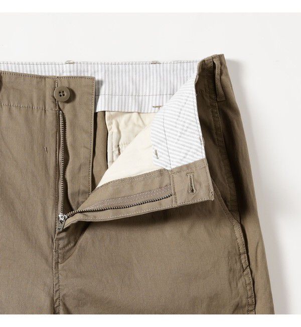 BEAMS「コットンピケ ストレッチ テーパード パンツ」|チノ|