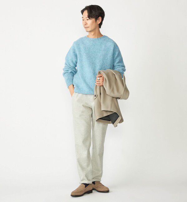 SHIPS「【SHIPS別注】HARLEY OF SCOTLAND:ウォッシャブル シャギー クルーネックニット」|ニット・セーター|