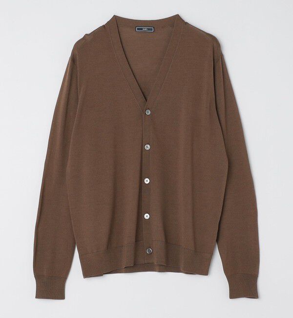 SHIPS「SHIPS: ハンドフレーム 16ゲージ Vネック カーディガン ニット」|カーディガン|