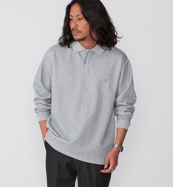 SHIPS「【WEB限定】SHIPS: ワンポイント ロゴ バーズアイ ロングスリーブ ポロシャツ」|ポロシャツ|