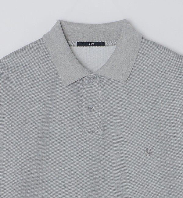 SHIPS「【WEB限定】SHIPS: ワンポイント ロゴ バーズアイ ロングスリーブ ポロシャツ」|ポロシャツ|