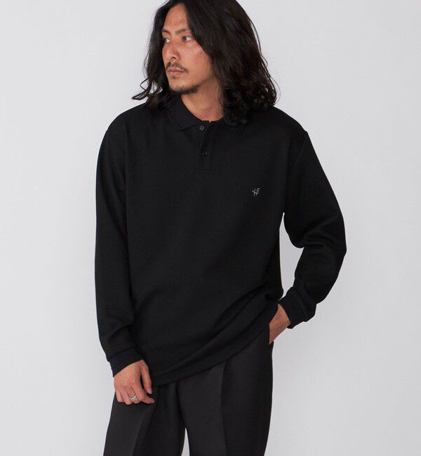 SHIPS「【WEB限定】SHIPS: ワンポイント ロゴ バーズアイ ロングスリーブ ポロシャツ」|ポロシャツ|