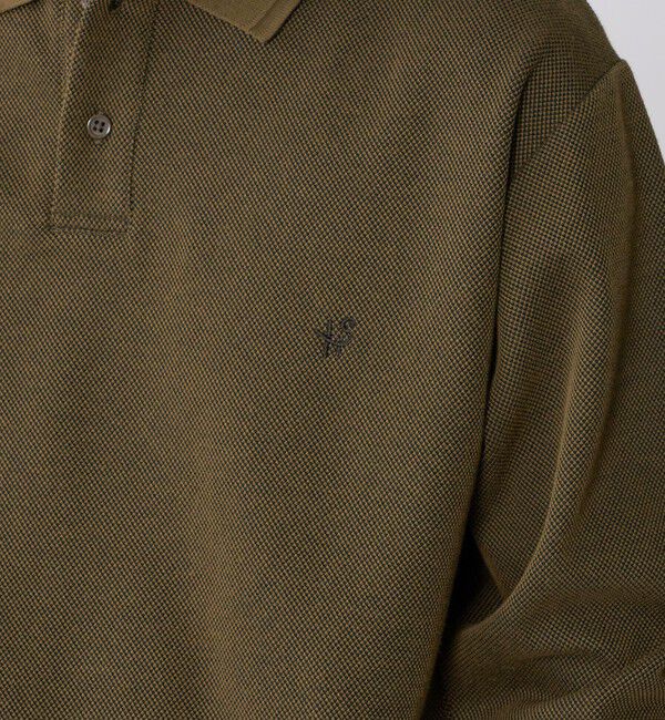 SHIPS「【WEB限定】SHIPS: ワンポイント ロゴ バーズアイ ロングスリーブ ポロシャツ」|ポロシャツ|