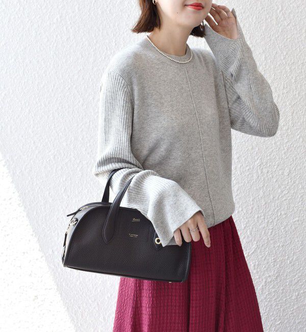 SHIPS for women「【WEB限定】〈手洗い可能〉ボーダー リブ スリーブ ベーシック ニット」|ニット・セーター|