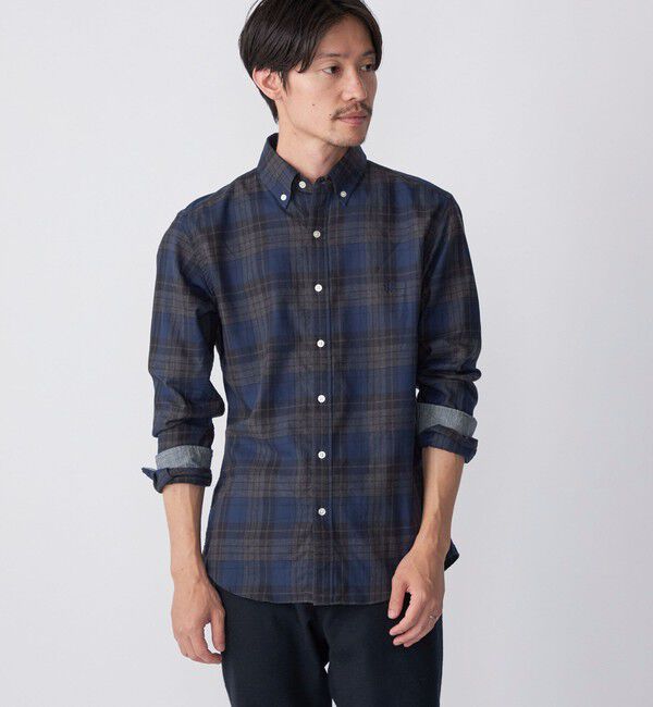 SHIPS「【WEB限定】SHIPS: MADE IN JAPAN ワンポイントロゴ 微起毛 ボタンダウンシャツ」|シャツ・ブラウス|