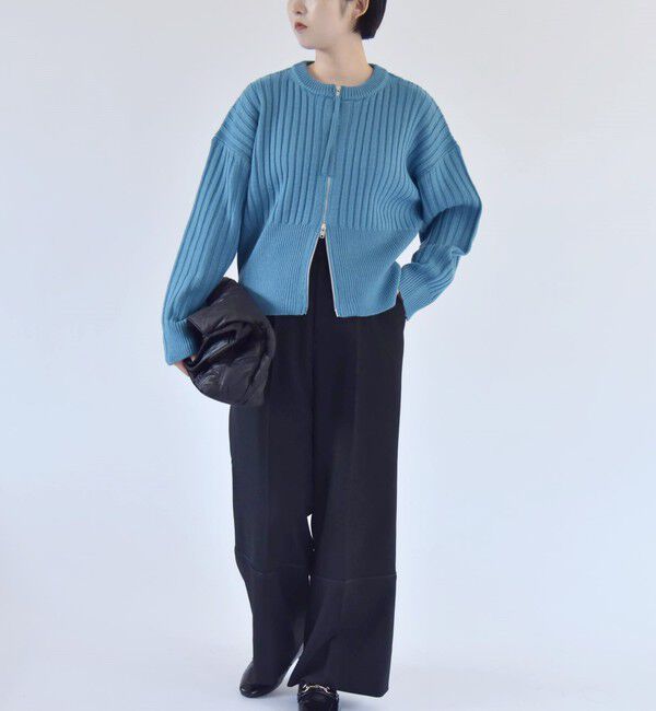 quaranciel「quaranciel:〈手洗い可能〉チェック ソリッド パイピング ワイド パンツ」|その他|