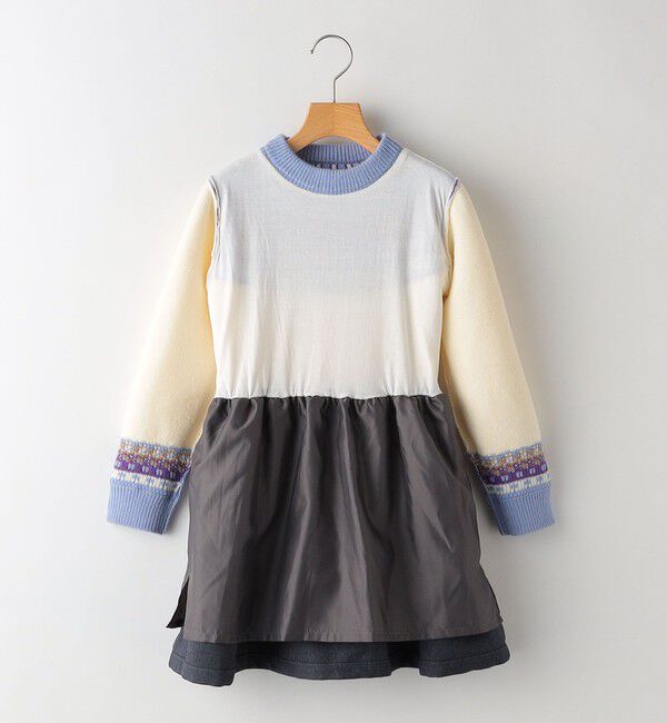 SHIPS KIDS「SHIPS KIDS:145～160cm / ＜手洗い可能＞ ノルディック レイヤード ワンピース」|ワンピース|