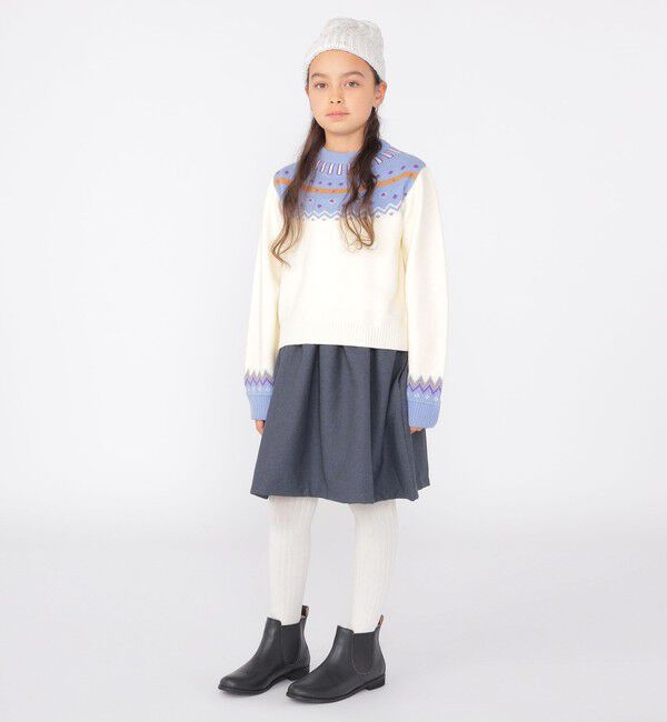 SHIPS KIDS「SHIPS KIDS:145～160cm / ＜手洗い可能＞ ノルディック レイヤード ワンピース」|ワンピース|