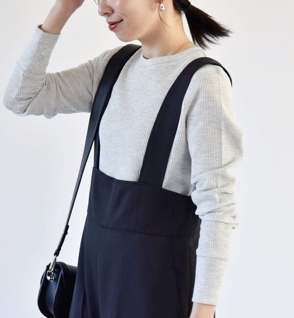 quaranciel「quaranciel:〈洗濯機可能〉ワッフル クルーネック ラウンドヘム カットソー」|Tシャツ・カットソー|