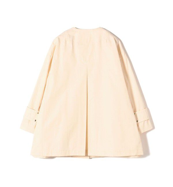 SHIPS for women「〈撥水加工/手洗い可能〉綿 ナイロン ギャバ ノーカラー ミディ コート 24SS ◇」|ノーカラーコート|