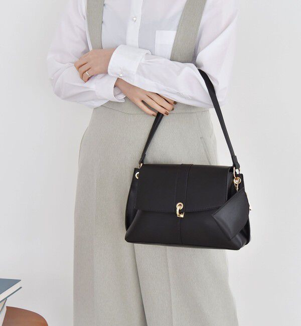 quaranciel「quaranciel: フロントフック 2way ショルダー バッグ」|ショルダー・メッセンジャー|ブラック