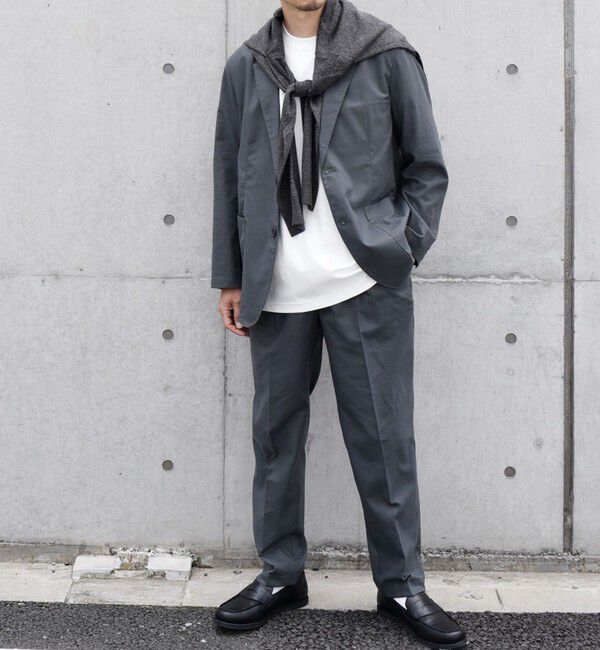 SHIPS any「SHIPS any: 〈接触冷感等〉ハイブリッドリネン 2タック パンツ (セットアップ対応)」|チノ|