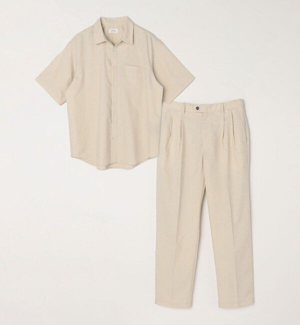SHIPS any「SHIPS any: 〈接触冷感等〉ハイブリッドリネン 2タック パンツ (セットアップ対応)」|チノ|