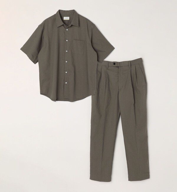 SHIPS any「SHIPS any: 〈接触冷感等〉ハイブリッドリネン 2タック パンツ (セットアップ対応)」|チノ|