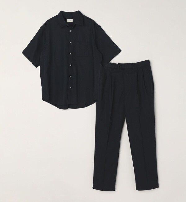 SHIPS any「SHIPS any: 〈接触冷感等〉ハイブリッドリネン 2タック パンツ (セットアップ対応)」|チノ|