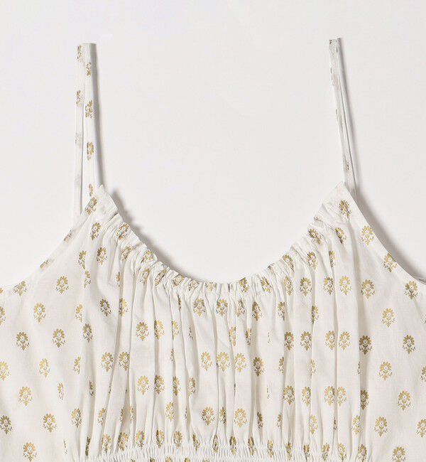 SHIPS any「SHIPS any:〈洗濯機可能〉グリッター プリント ギャザー キャミ ワンピース」|ワンピース|