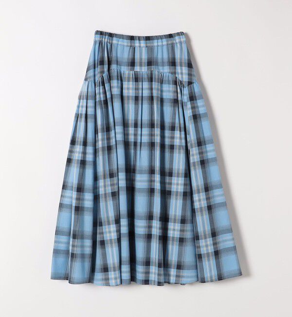 SHIPS any「SHIPS any:〈洗濯機可能〉ペール チェック ギャザー フレア スカート」|スカート|