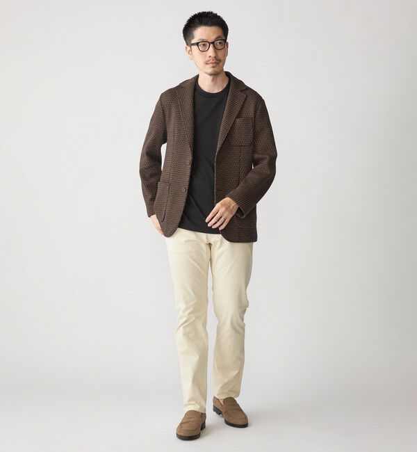 SHIPS「SHIPS:〈手洗い可能〉TEXBRID(R) ジャカード 2ボタン ジャケット」|テーラードジャケット|