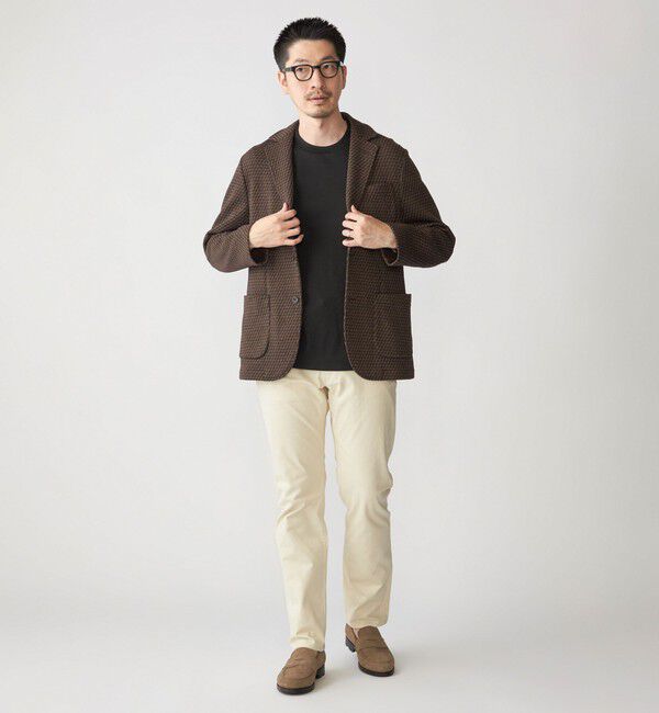 SHIPS「SHIPS:〈手洗い可能〉TEXBRID(R) ジャカード 2ボタン ジャケット」|テーラードジャケット|