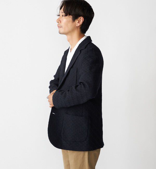 SHIPS「SHIPS:〈手洗い可能〉TEXBRID(R) ジャカード 2ボタン ジャケット」|テーラードジャケット|