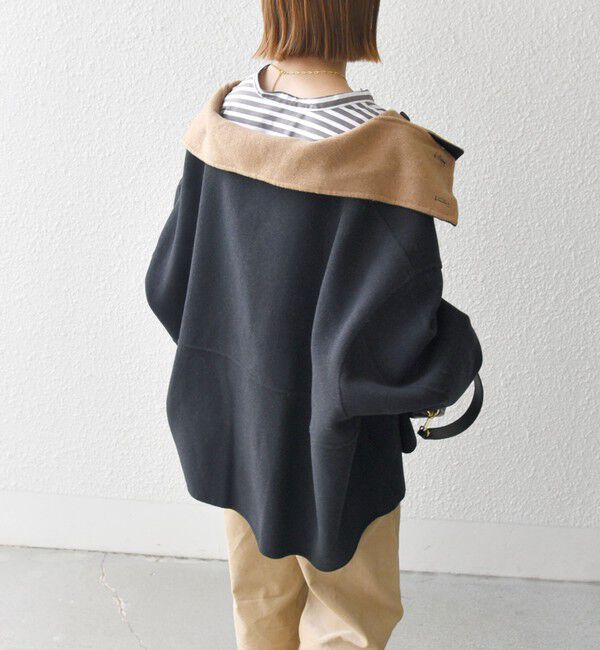 SHIPS any「《一部追加予約》【WEB限定】SHIPS any: リバー スタンドカラー ポンチョ ショート コート」|その他|