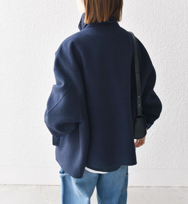 SHIPS any「《一部追加予約》【WEB限定】SHIPS any: リバー スタンドカラー ポンチョ ショート コート」|その他|