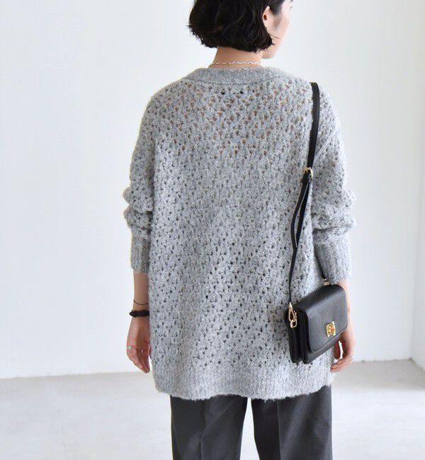 quaranciel「quaranciel:〈手洗い可能〉スパンコール Vネック ニット カーディガン」|カーディガン|