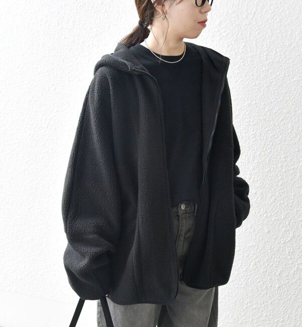 SHIPS any「SHIPS any:〈洗濯機可能〉ボア フリース フード ブルゾン パーカー」|パーカー|