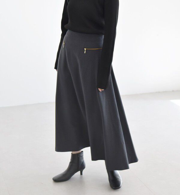 quaranciel「quaranciel:〈洗濯機可能〉チェック Aライン セミフレア スカート」|フレア|