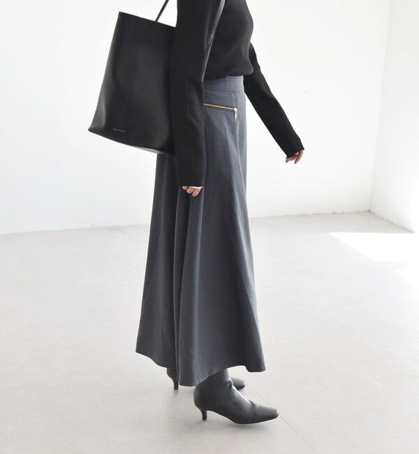 quaranciel「quaranciel:〈洗濯機可能〉チェック Aライン セミフレア スカート」|フレア|