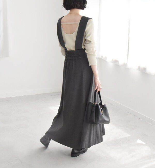quaranciel「quaranciel:〈洗濯機可能〉サスペンダー ハイウエスト スカート」|スカート|