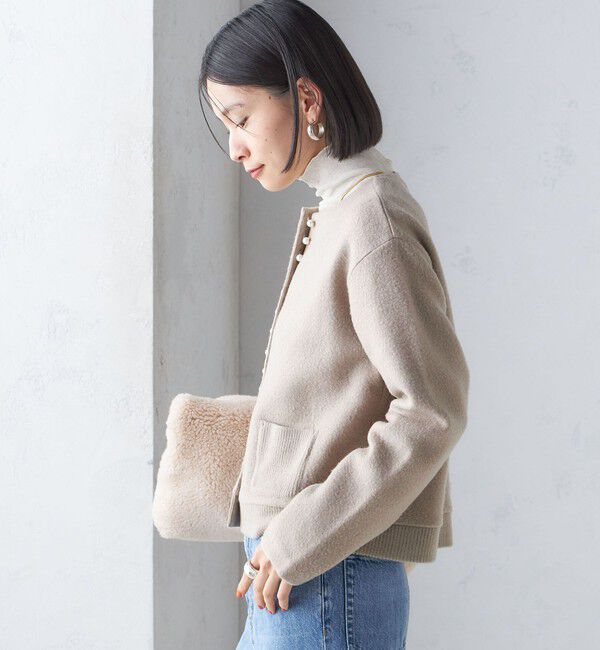 SHIPS for women「〈手洗い可能〉パール モチーフ ボタン ジャッカル カーディガン」|カーディガン|