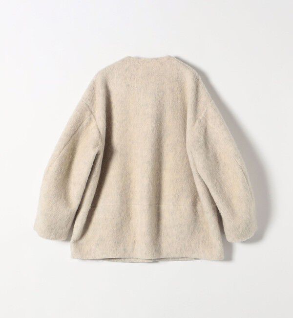 SHIPS any「《一部追加予約》SHIPS any: シャギー ノーカラー コクーン コート」|ノーカラーコート|