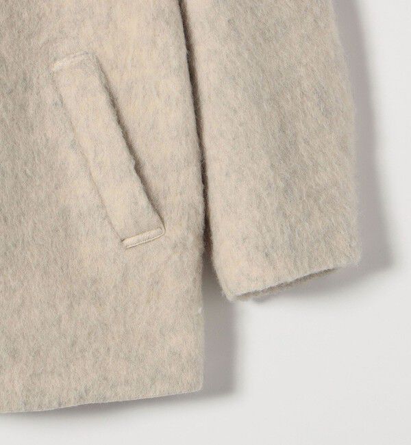 SHIPS any「《一部追加予約》SHIPS any: シャギー ノーカラー コクーン コート」|ノーカラーコート|