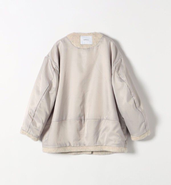 SHIPS any「《一部追加予約》SHIPS any: シャギー ノーカラー コクーン コート」|ノーカラーコート|