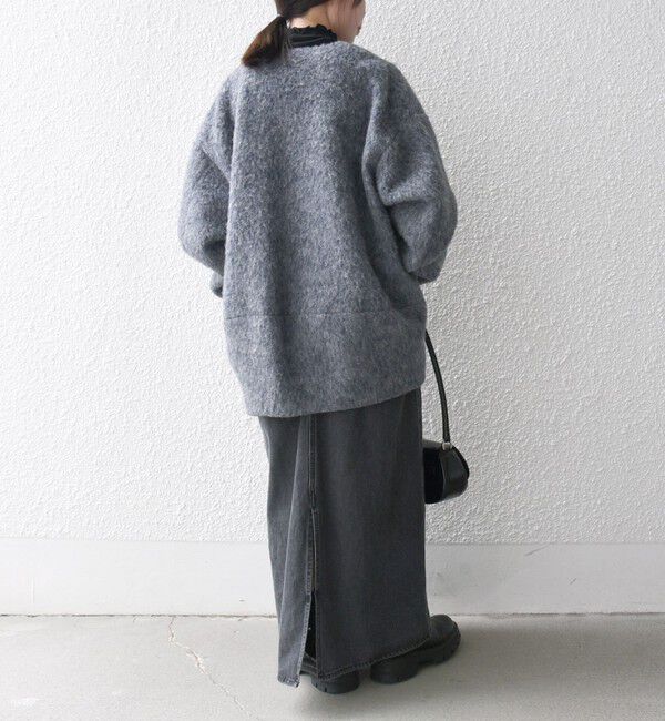 SHIPS any「《一部追加予約》SHIPS any: シャギー ノーカラー コクーン コート」|ノーカラーコート|