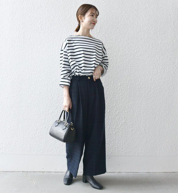 SHIPS any「SHIPS any: ツイード タック セミワイド パンツ［NAVY BLUE］」|その他|