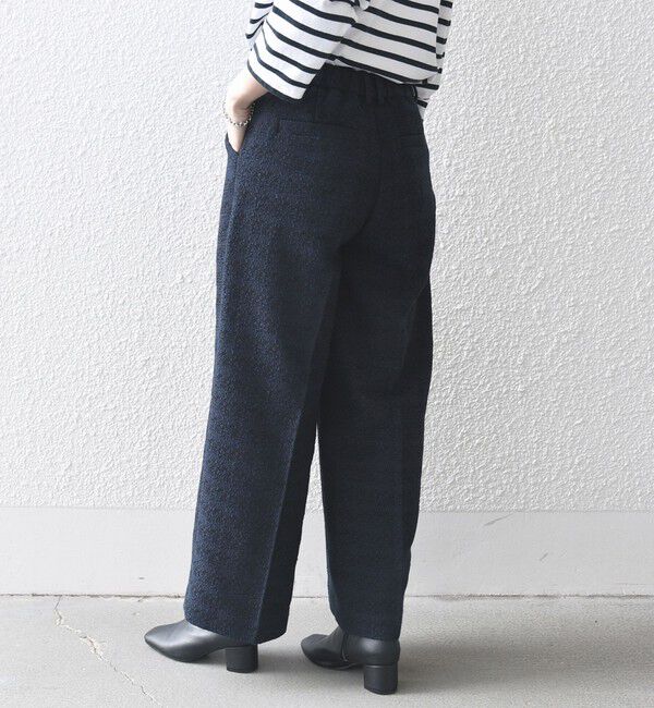 SHIPS any「SHIPS any: ツイード タック セミワイド パンツ［NAVY BLUE］」|その他|