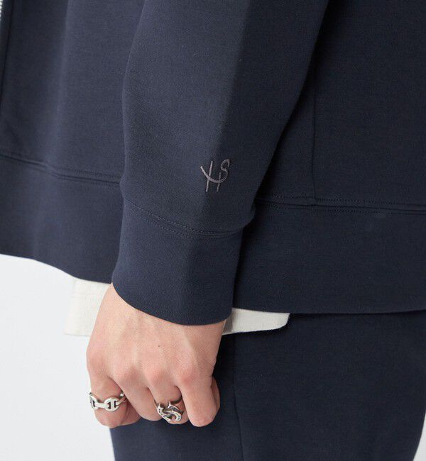 SHIPS「【WEB限定】SHIPS: ワンポイントロゴ ガスコットン ダブルニット ジップパーカー（セットアップ対応）」|パーカー|