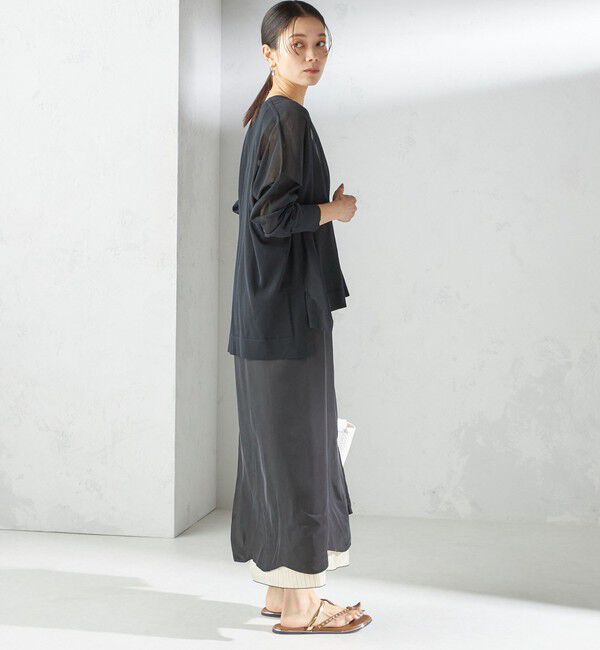 SHIPS for women「〈手洗い可能〉18G フィルミーコットン Vネック 1ボタン カーディガン」|カーディガン|