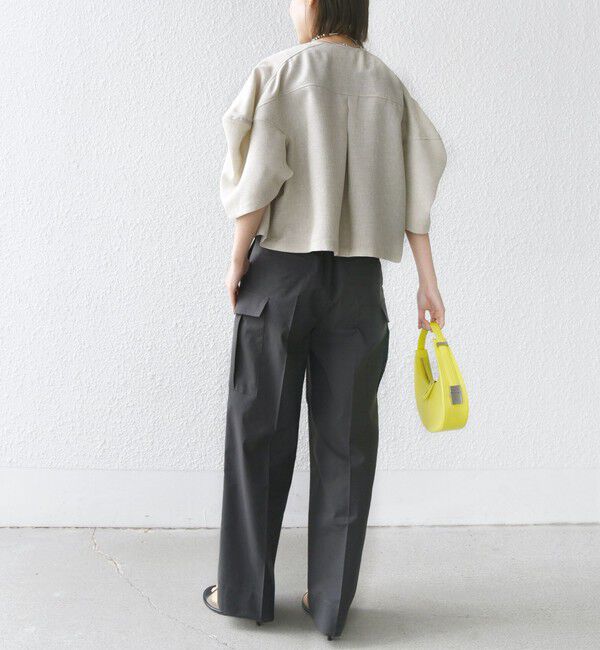 SHIPS for women「〈洗濯機可能〉ポリエステル 麻 カーゴ パンツ」|その他|