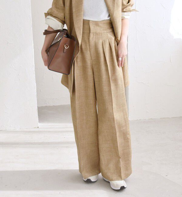 quaranciel「quaranciel: バスケット ハイウエスト ワイド パンツ」|その他|