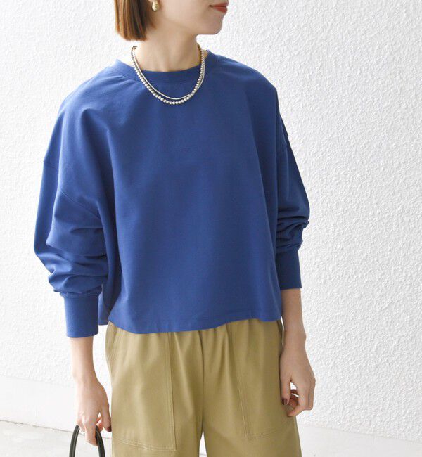 SHIPS any「SHIPS any:〈洗濯機可能〉インレイ ロングスリーブ コンパクト プルオーバー」|Tシャツ・カットソー|