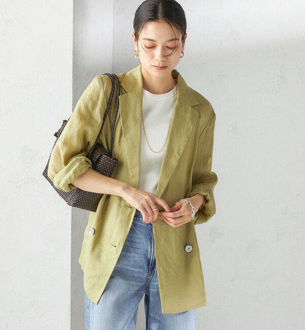 SHIPS for women「〈手洗い可能〉ラミー 4 シアー ジャケット」|テーラードジャケット|