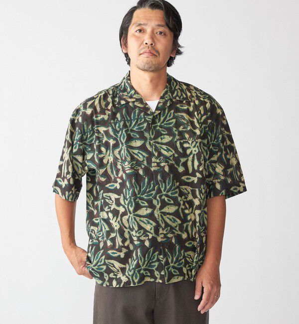 SHIPS「BENCH MARKING SHIRTS: インディアン バティック ショートスリーブ シャツ」|シャツ・ブラウス|グリーン