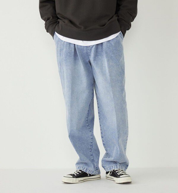 SHIPS Colors 「SHIPS Colors:〈洗濯機可能〉デニム ワイド テーパード トラウザーズ◇」|デニム|