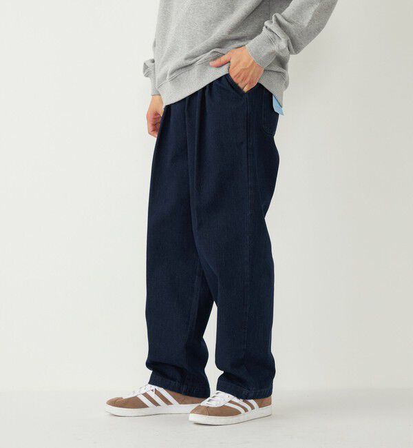 SHIPS Colors 「SHIPS Colors:〈洗濯機可能〉デニム ワイド テーパード トラウザーズ◇」|デニム|